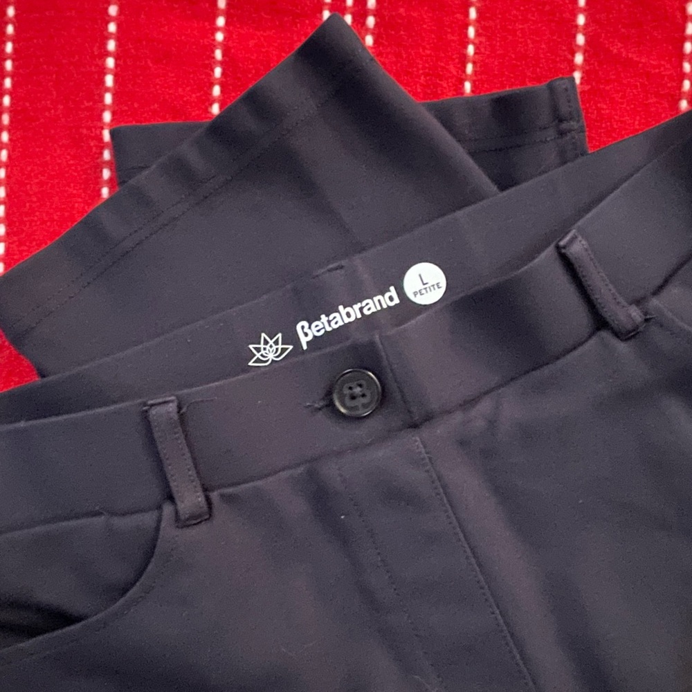 Betabrand navy blue slacks sz Large Petite